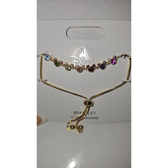 Mickey Mouse Goldtone Slider Bracelet - Picture 2 of 2